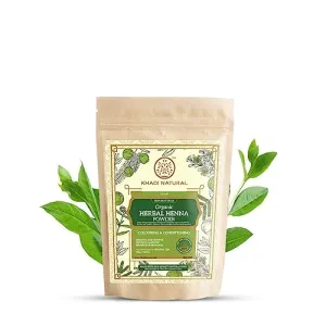 Khadi Natural Herbal Henna Organic Powder, 100g - Green| Herbal Hair Colour | Natural Henna Powder for Hair | Free From Harsh Chemicals | Suitable for All Hair Types