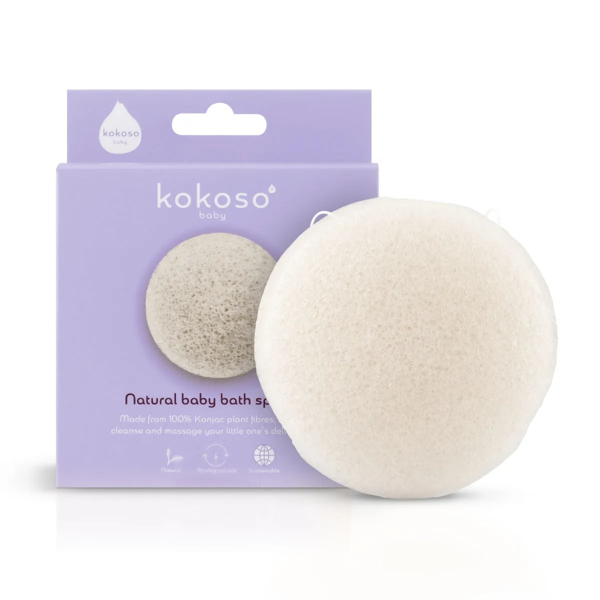 Kokoso Natural Konjac Baby Bath Sponge