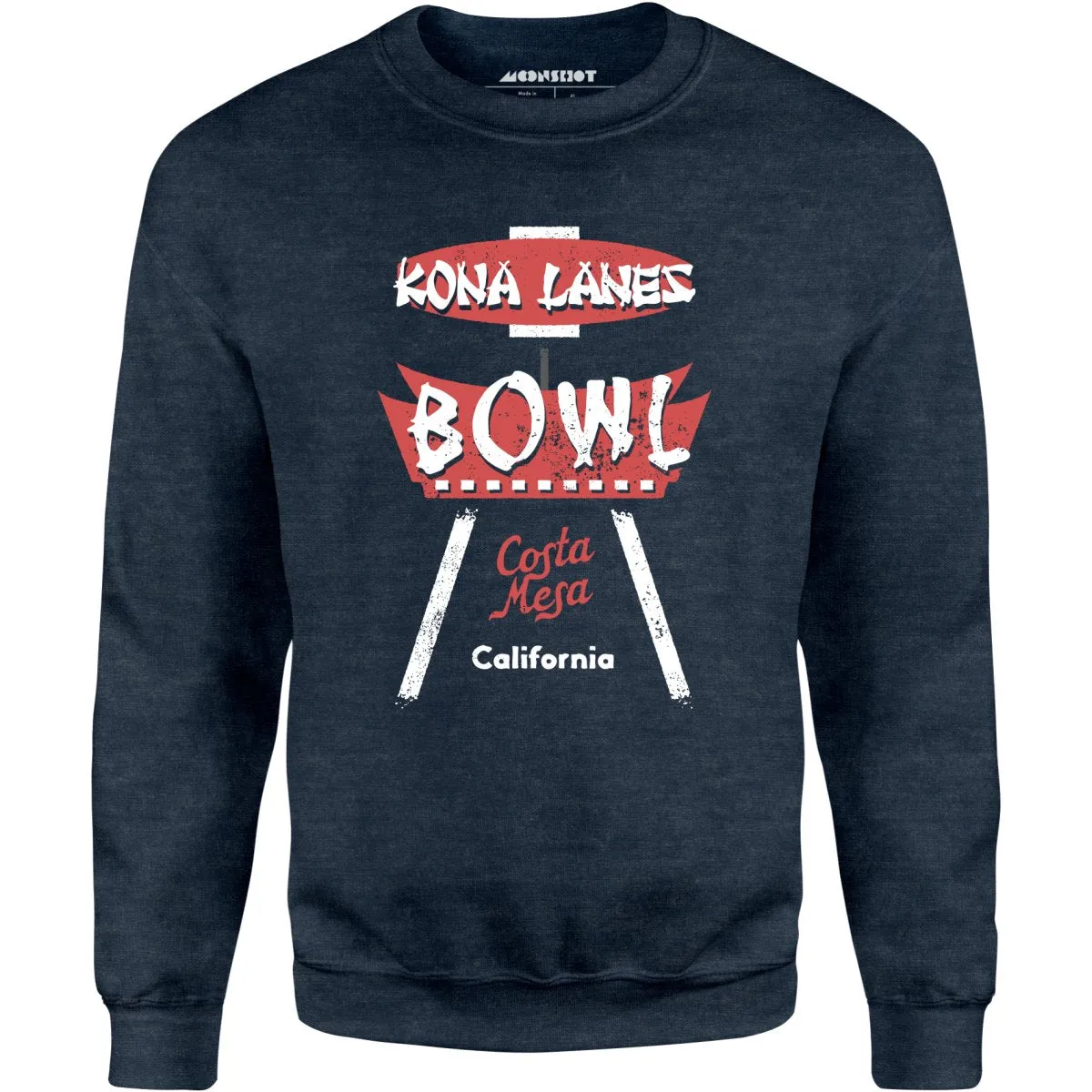 Kona Lanes - Costa Mesa, CA - Vintage Bowling Alley - Unisex Sweatshirt