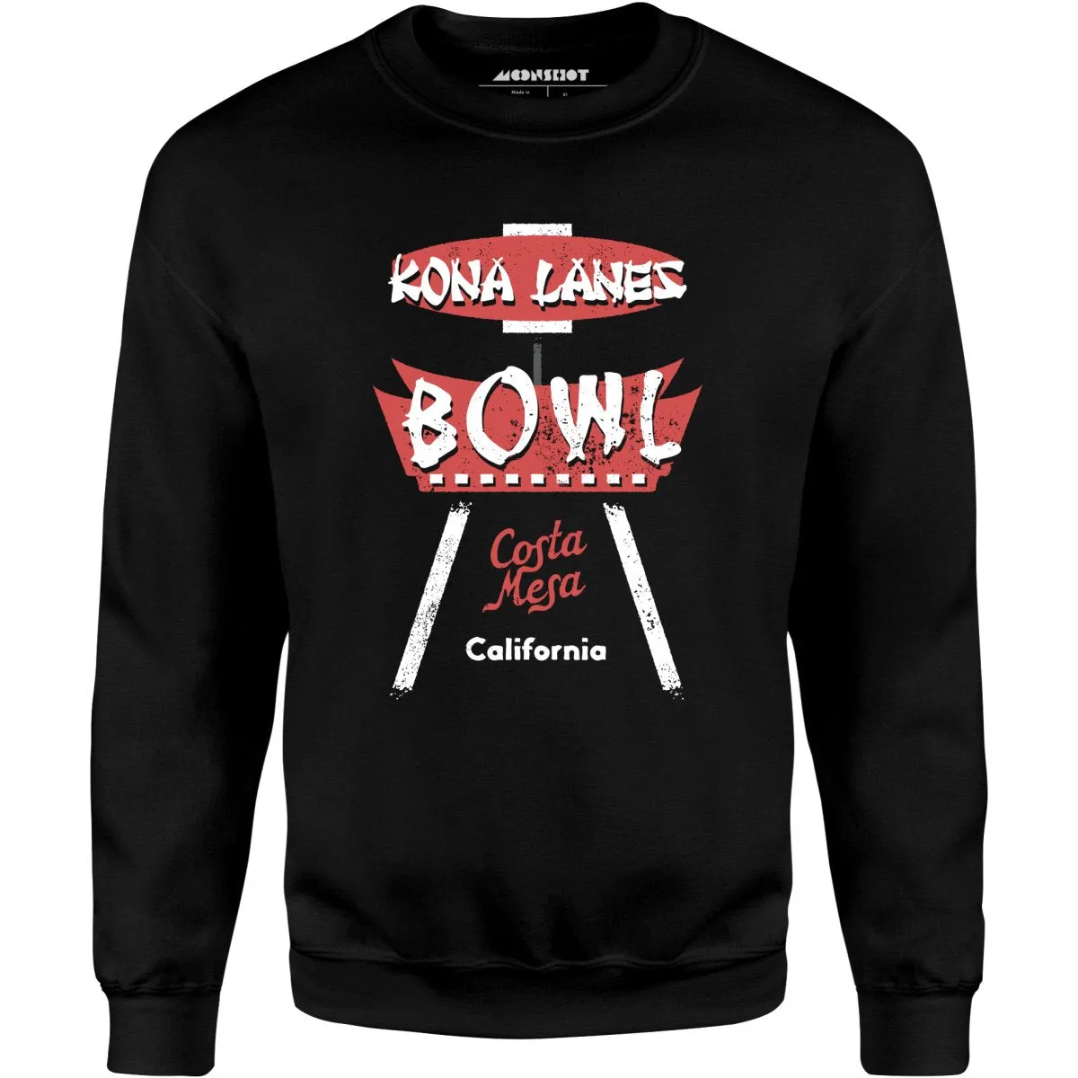 Kona Lanes - Costa Mesa, CA - Vintage Bowling Alley - Unisex Sweatshirt