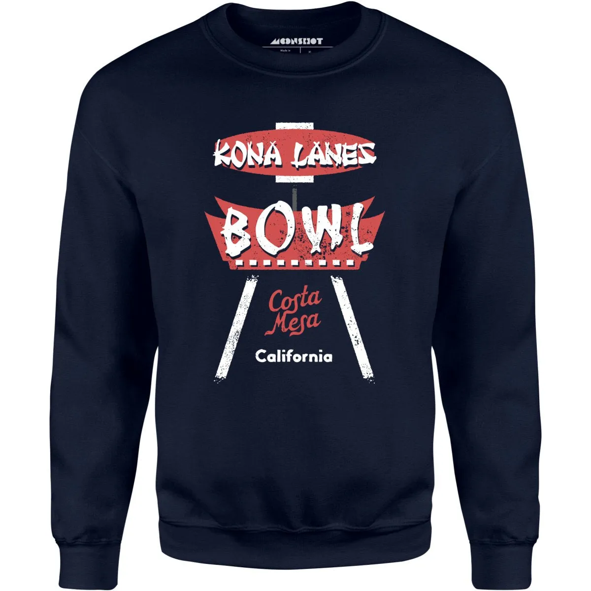 Kona Lanes - Costa Mesa, CA - Vintage Bowling Alley - Unisex Sweatshirt