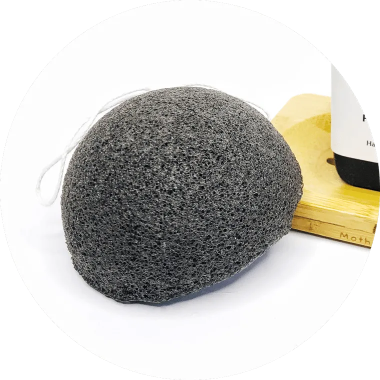 Konjac Sponge Biodegradable - Charcoal | Eco Friendly Gift | Zero Waste | Vegan