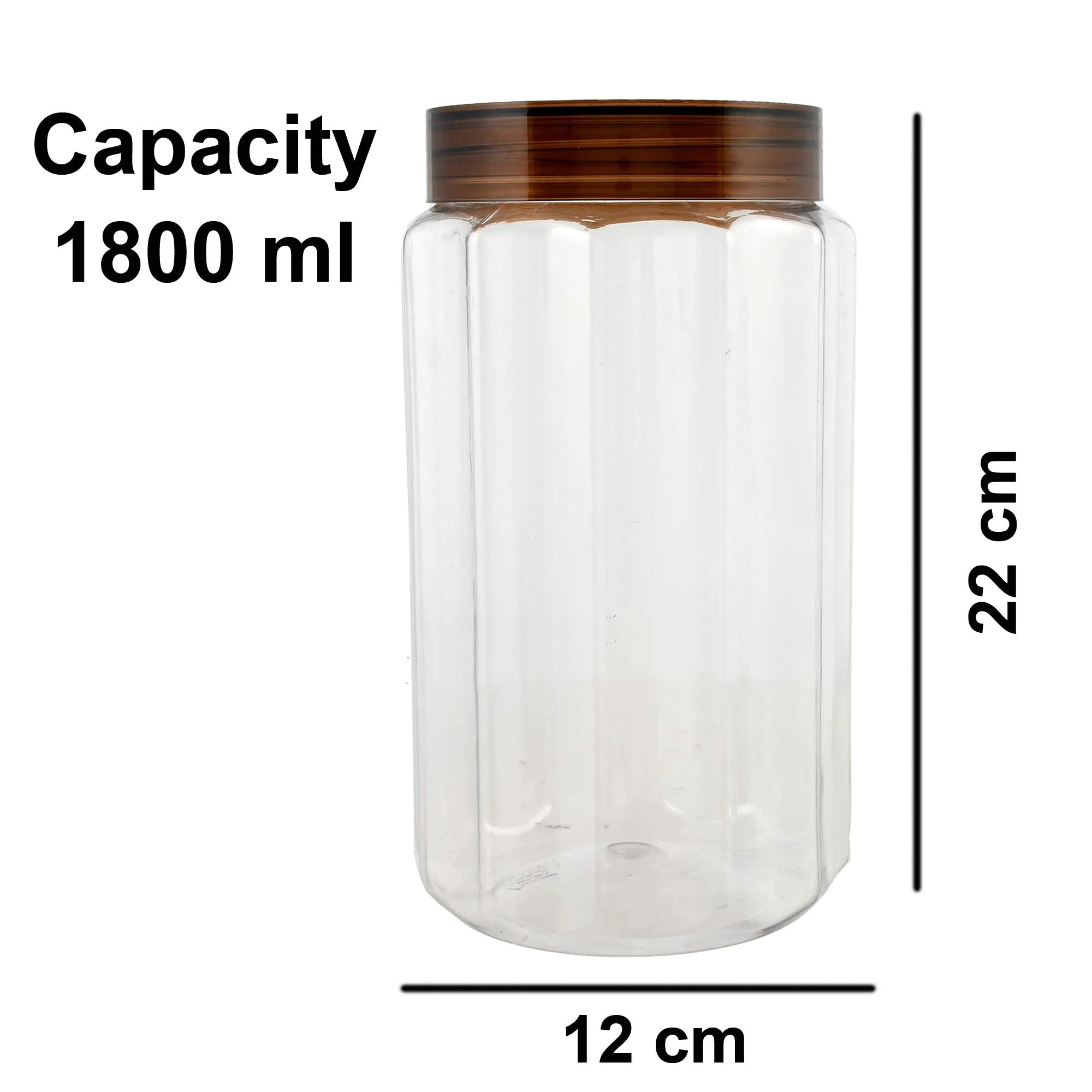 Kuber Industries Opal Airtight Food Storage Containers Kitchen Containers for Kitchen Storage (Set of 6, 1800 ml, Brown)-KUBMART11033