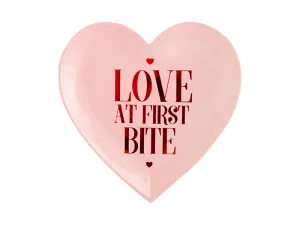 Love at First Bite Heart Paper Plates