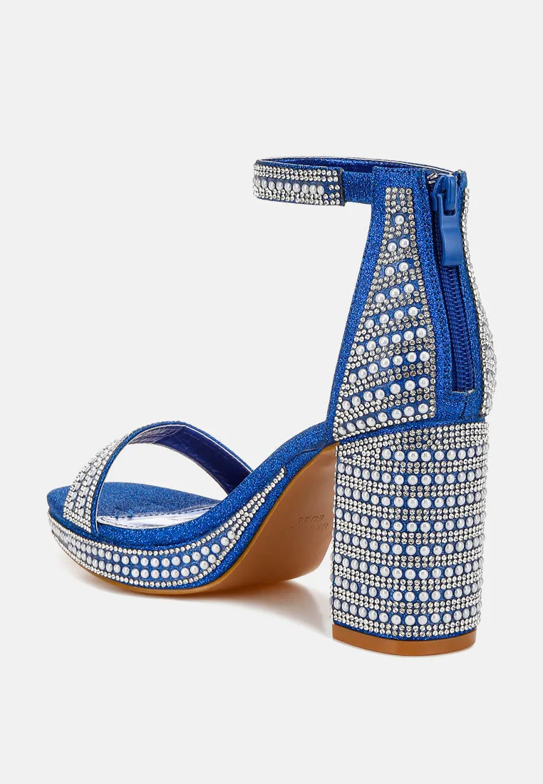 Mejuri Rhinestones And Pearl Embellished Sandals