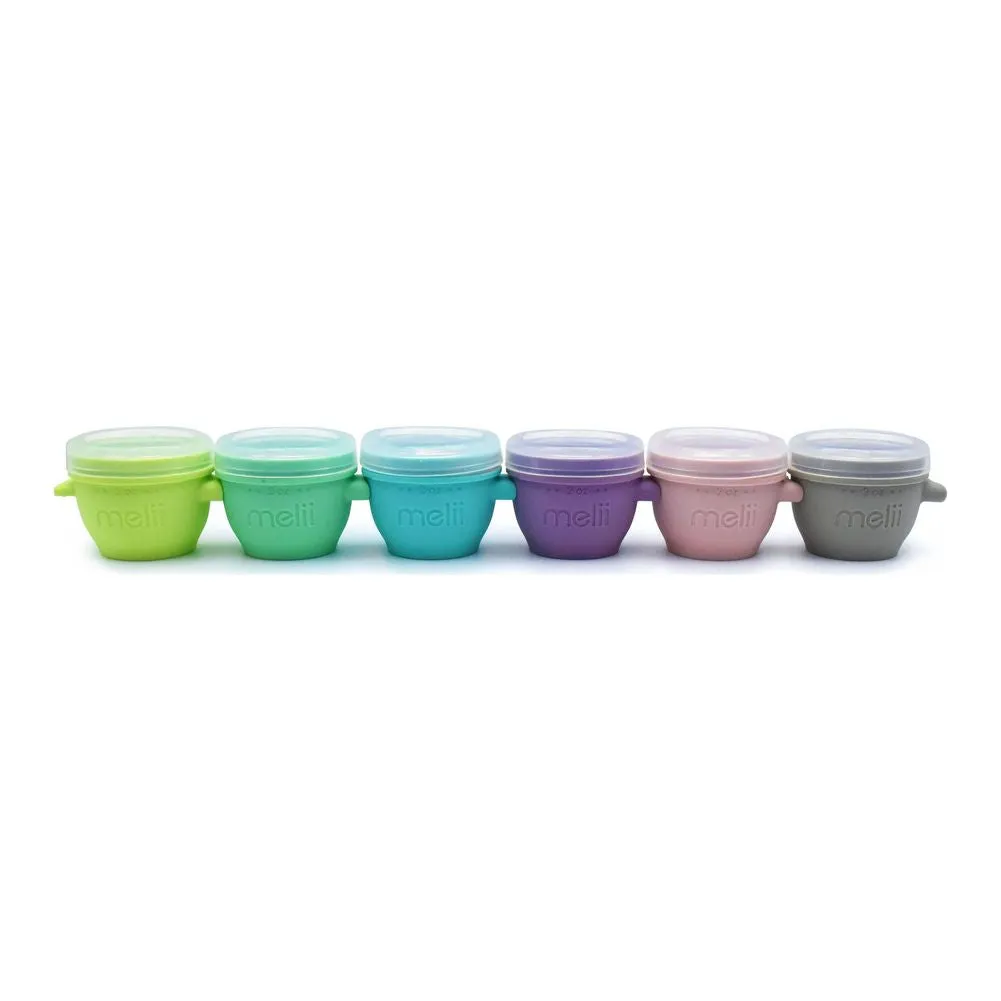 Melii 6-Piece Silicone Snap & Go Pods Set (2 oz)