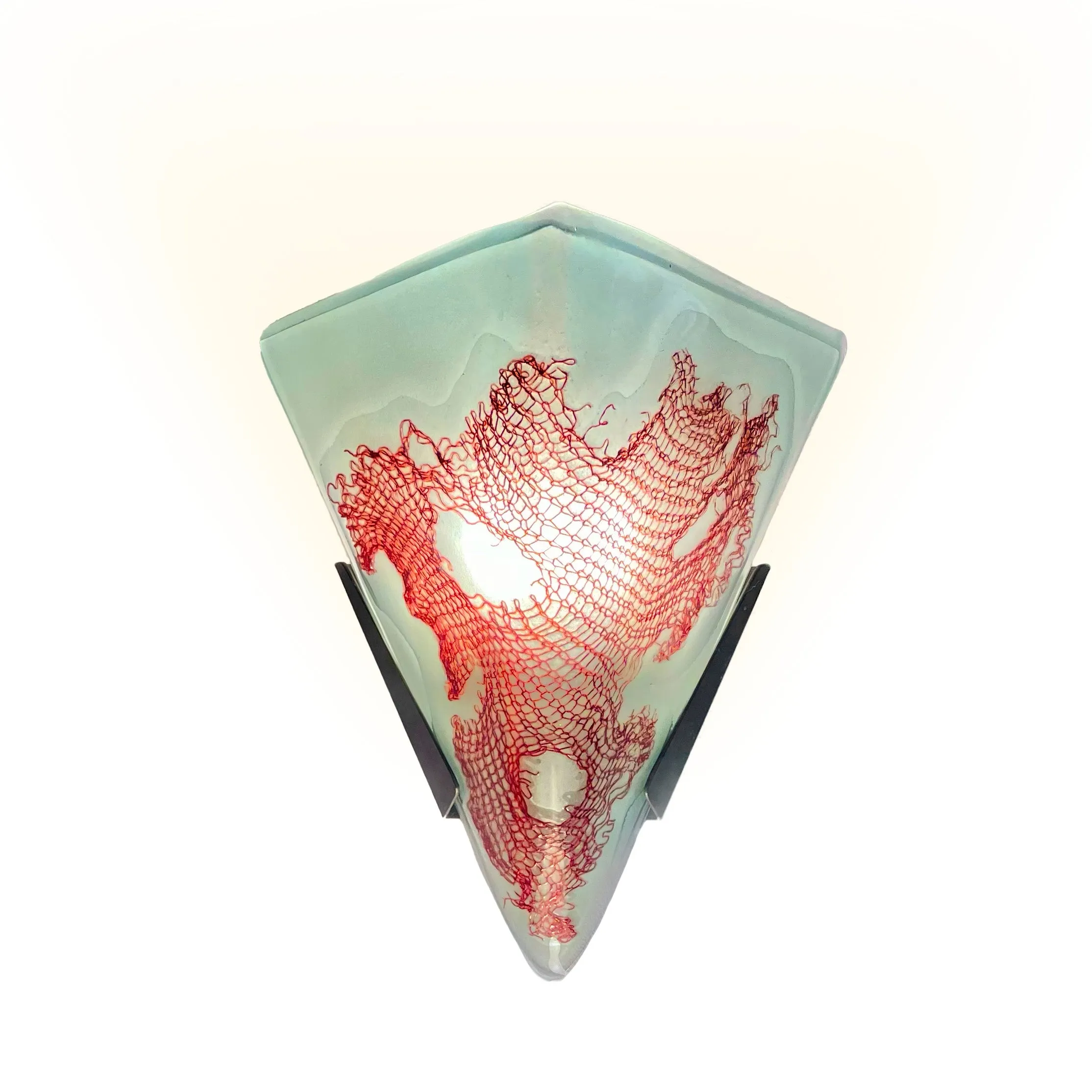 Michael Murphy, Copper Mesh & Glass V-Sconces