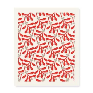 Mistletoe - Red - The Amazing Swedish Dishcloth