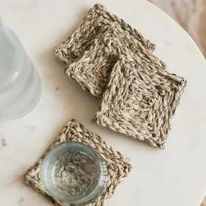 Mixed Gray Square Coasters