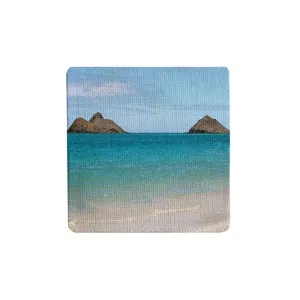 Mokulua Island Art Fabric Coaster