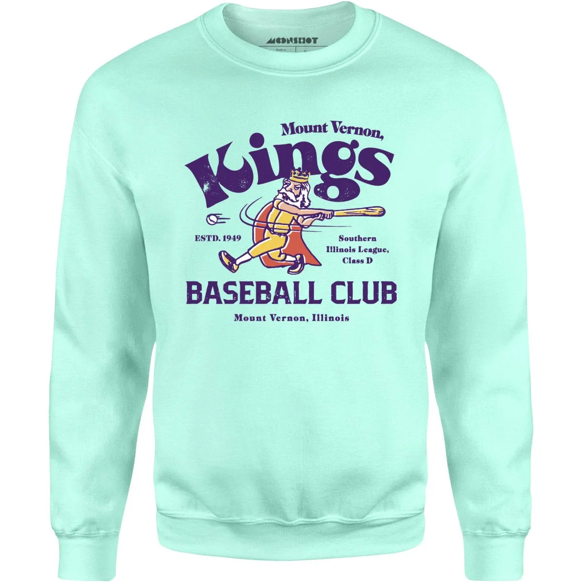 Mount Vernon Kings - Illinois - Vintage Defunct Baseball Teams - Unisex Sweatshirt