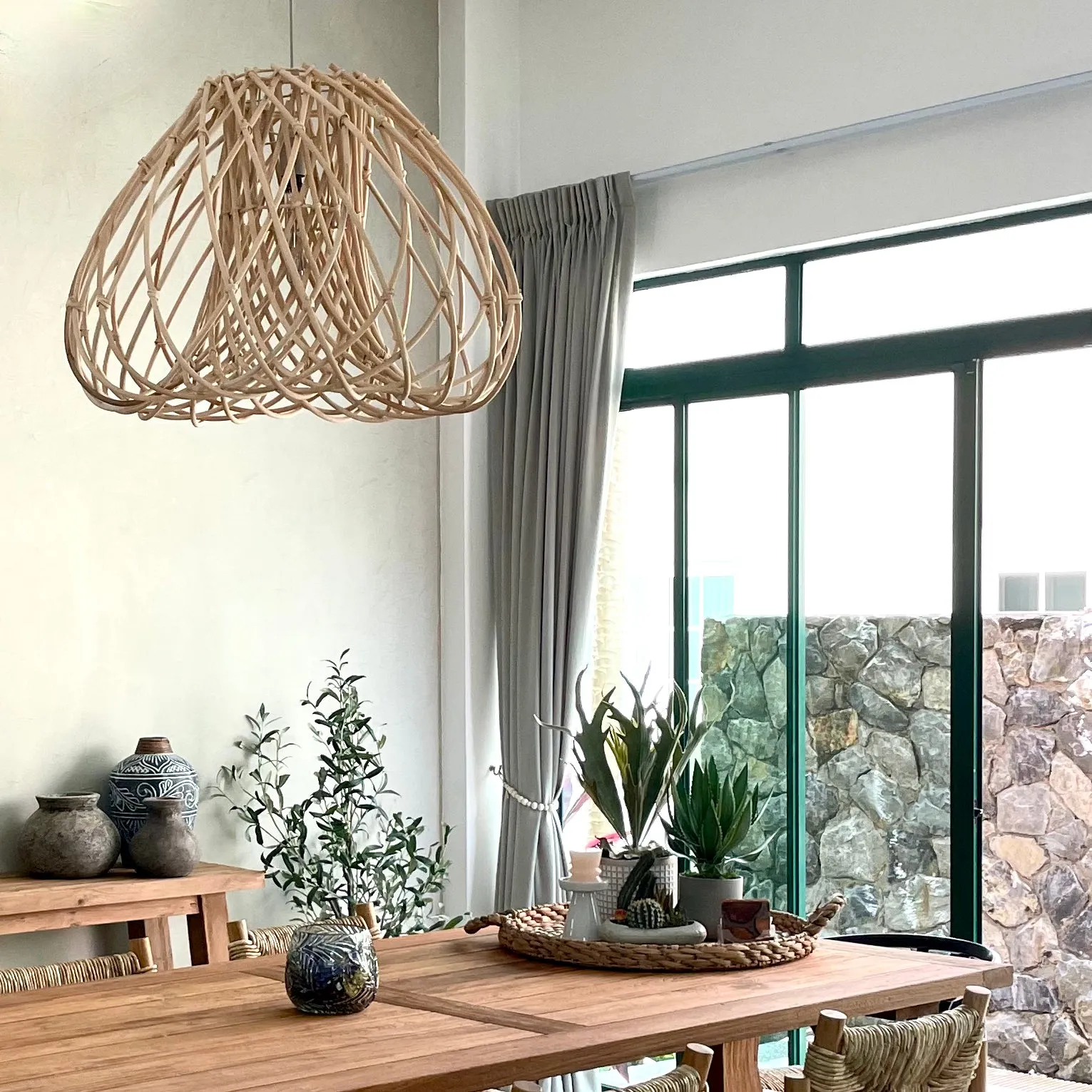 Natural Rattan Hanging Lamp Sergio