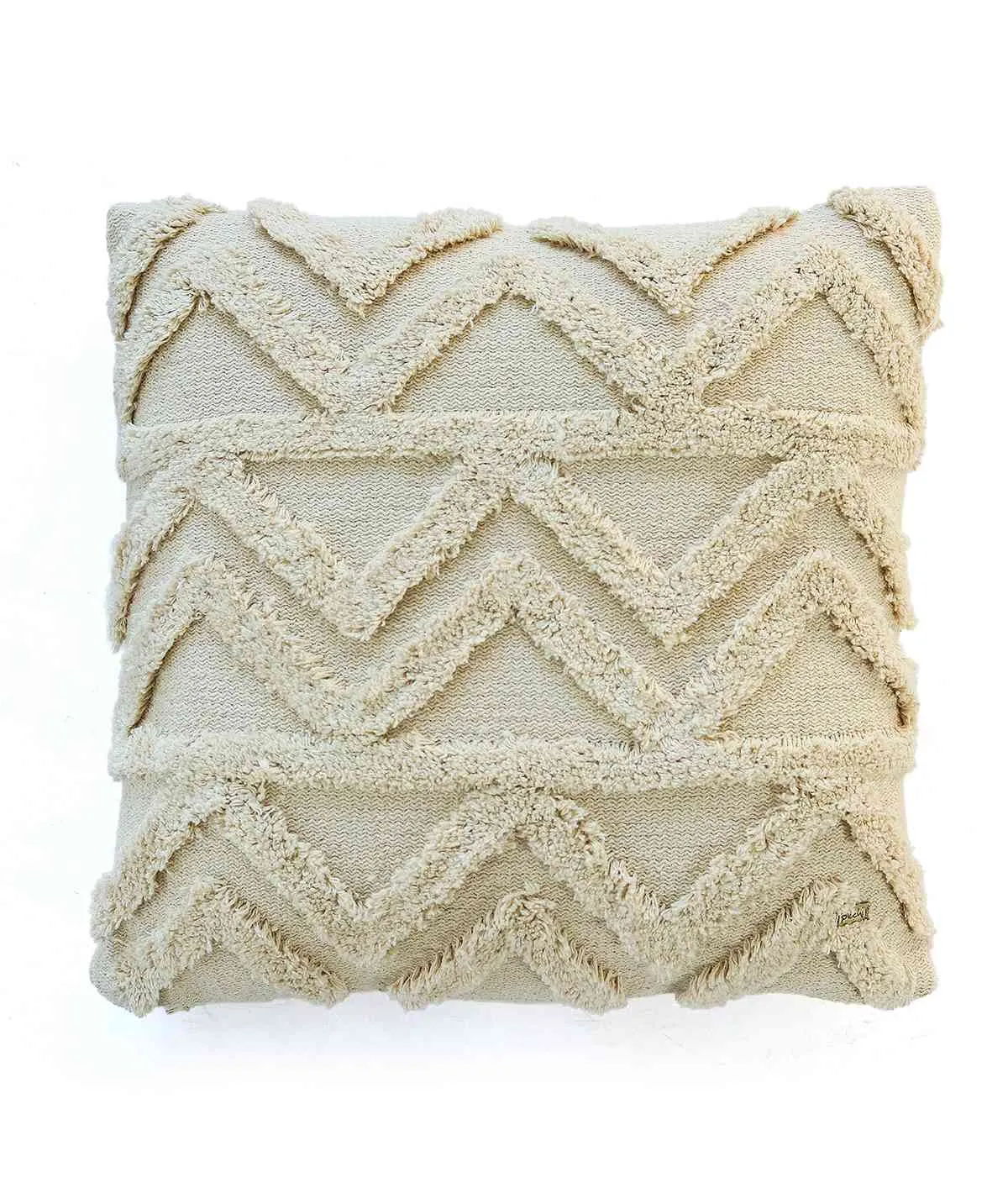 Ollie Cotton Knitted Decorative Cushion Cover  (Natural)