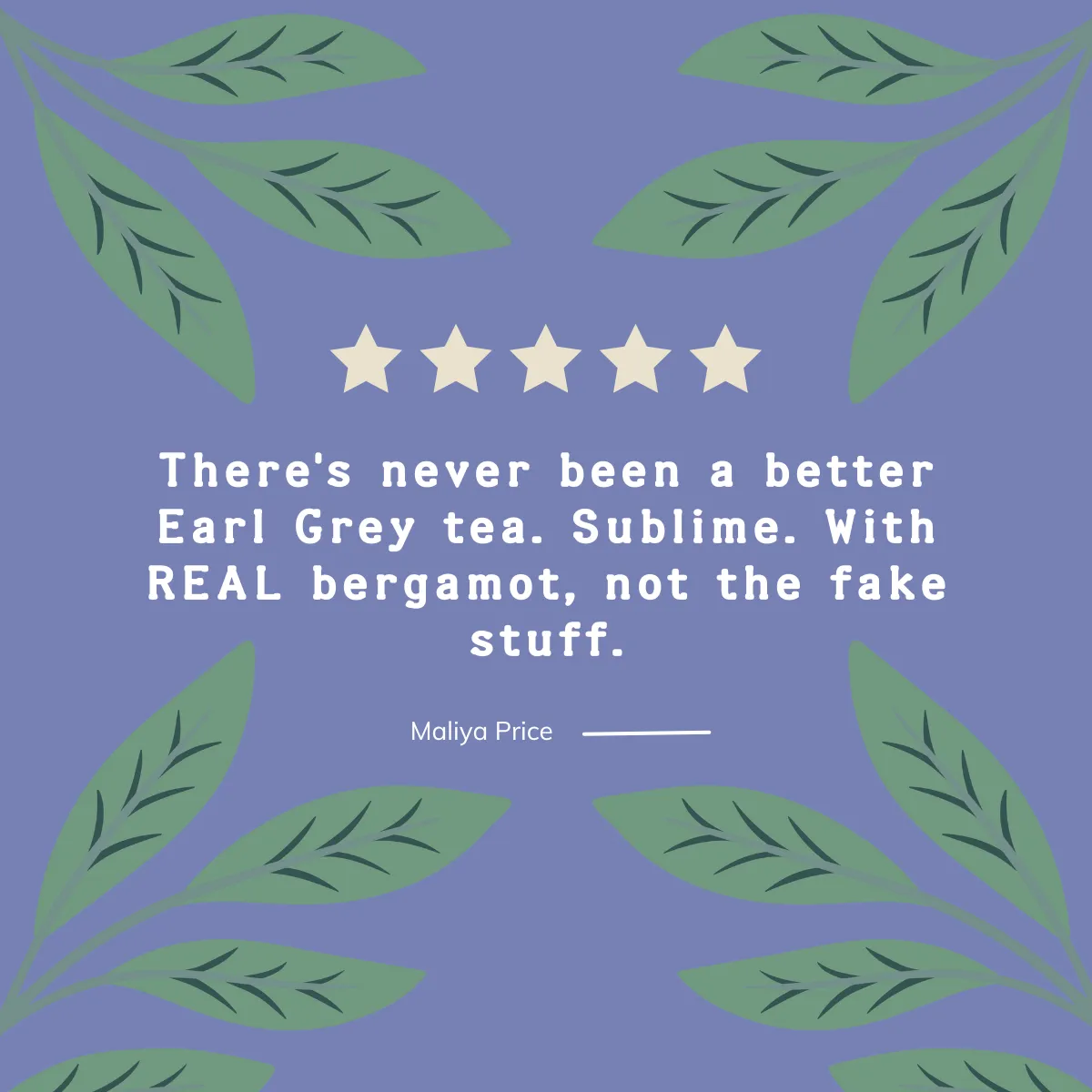 Organic and Biodynamic  Earl Grey Tea Bags