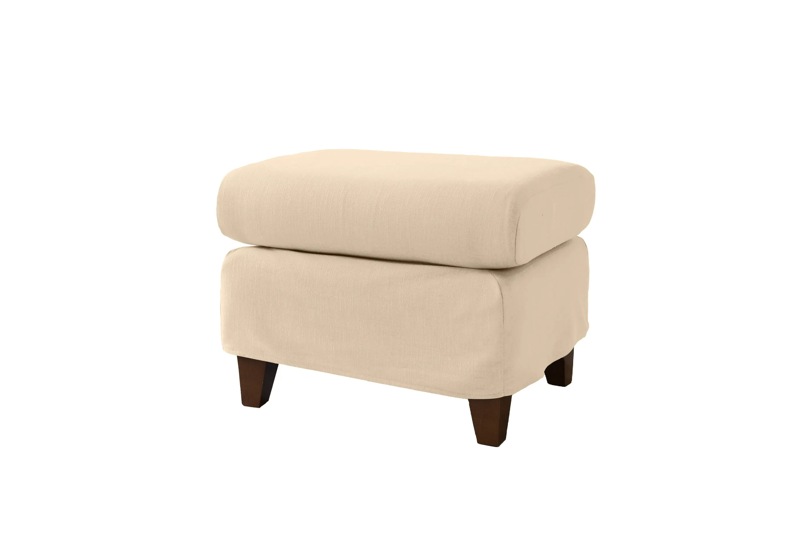 Padstow | Footstool Extra Loose Cover | Capri Natural