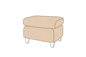 Padstow | Footstool Extra Loose Cover | Capri Natural