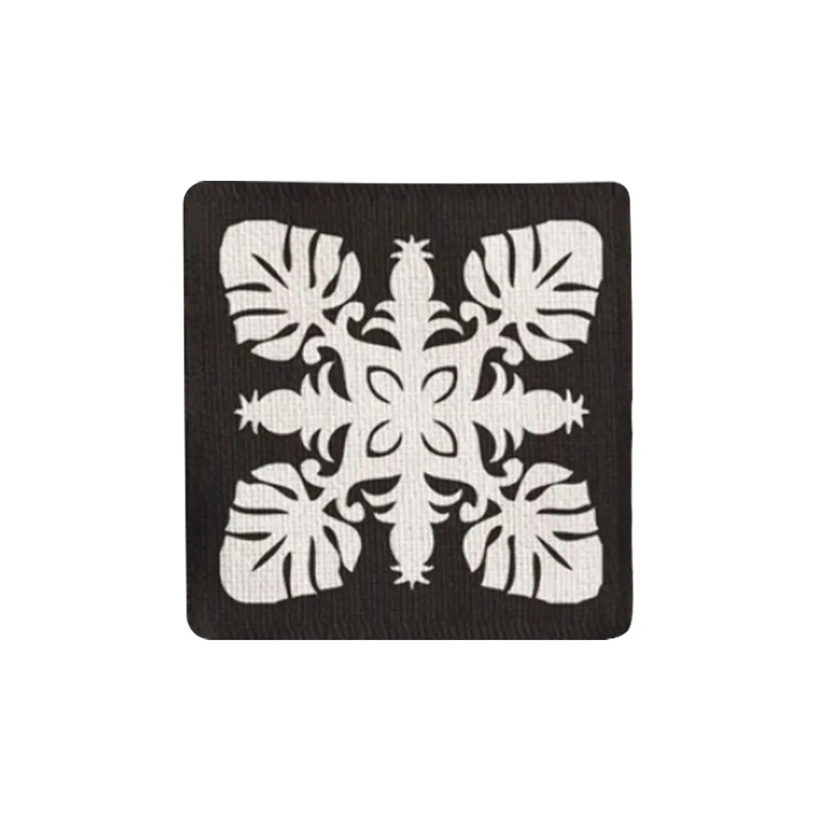 Pineapple Quilt BW Fabric Coaster