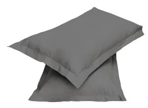 Premium Silver Purple Standard Size 2 Piece Set Pillow Cover 50x75cm with Super soft Brushed Fabric