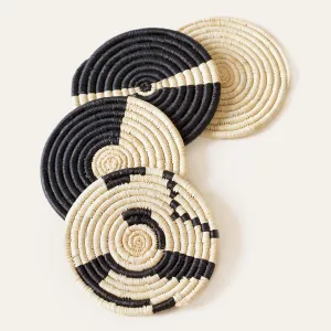 RAFFIA MIXED COASTERS | SET OF FOUR