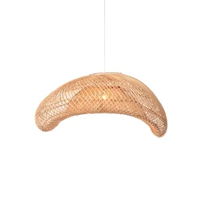 Rattan Arch Wavy Pendant Light-Small