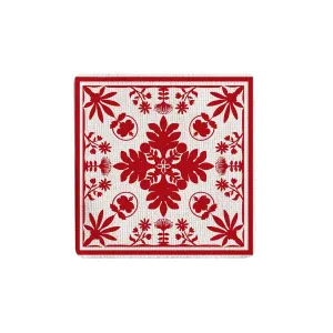 Red Christmas Quilt Fabric Coaster