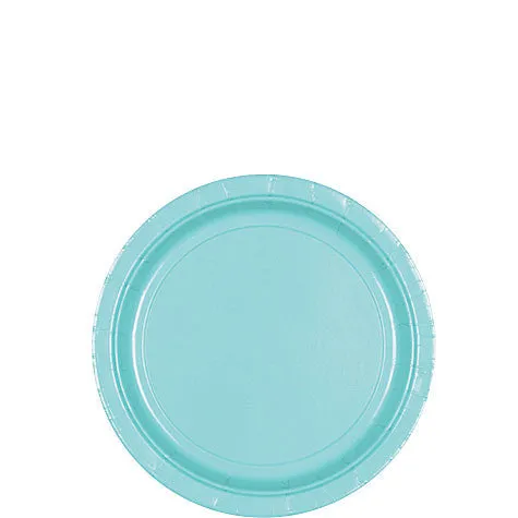 Robin's Egg Blue Dessert Paper Plates 6.75" | 20ct