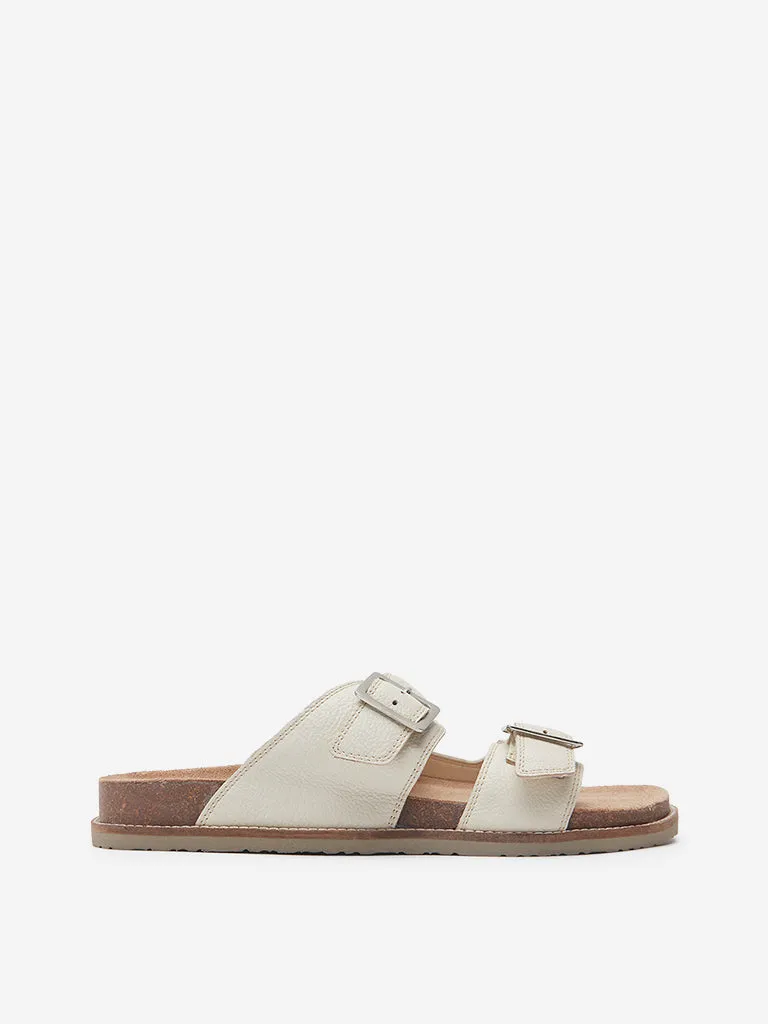 SOLEPLAY Off-White Slip-On Corduroy Sandals