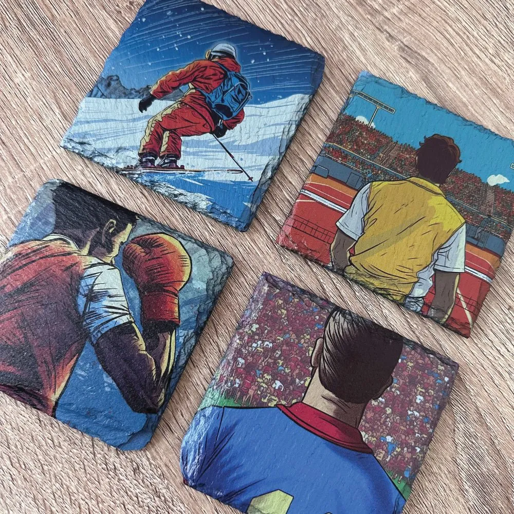 Sport Slate Coasters - Baseball