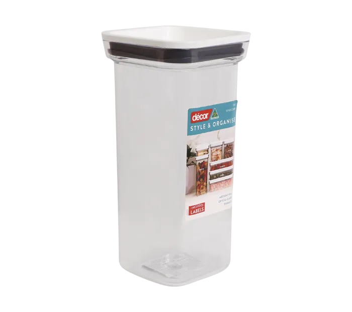 Style & Organise Pantry Containers, Square, 1.4L