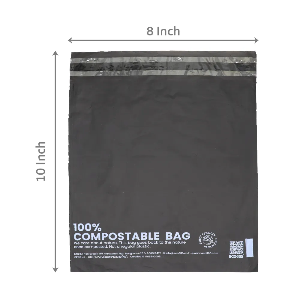 Tamper Proof Compostable Courier Bags With Sealking(8"x 8" 2")- [Pack of 200]