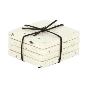 Terrazzo Set 4 White Coasters