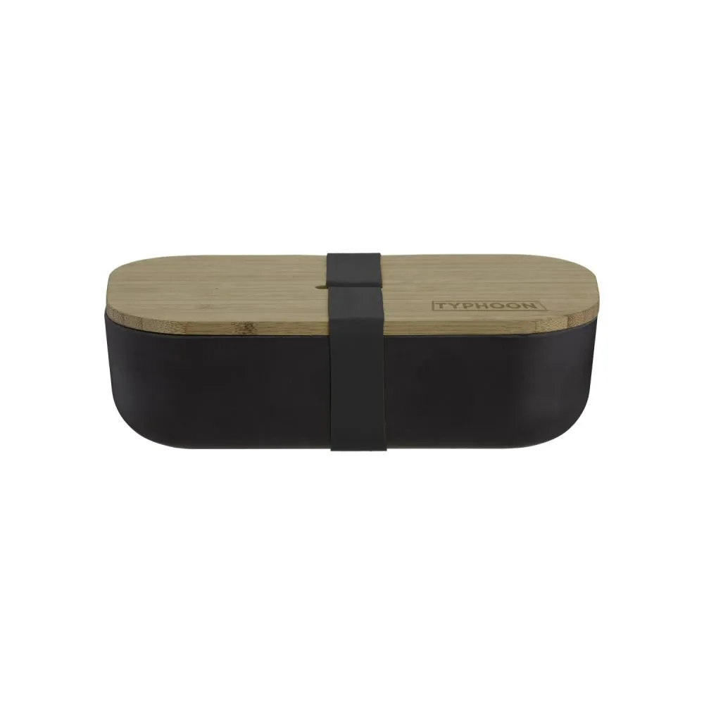 Typhoon Pure Black Bamboo Fibre Lunch Box