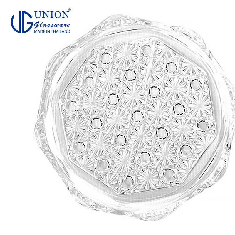 UNION GLASS Thailand Premium Clear Glass Coaster 3.5" 45ml Set of 12