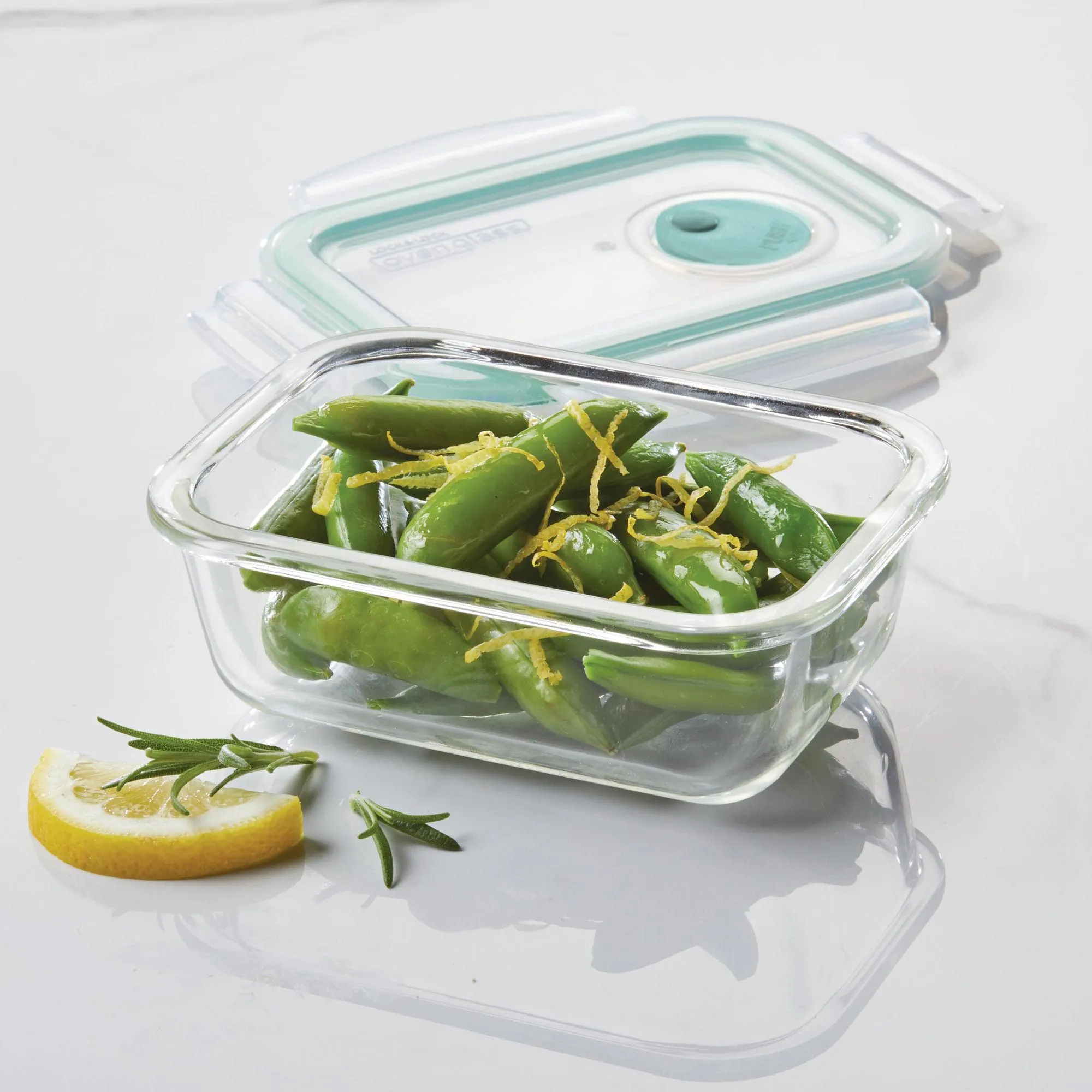 Vent Lid Glass 4-Piece 13-Oz. Food Storage Container Set