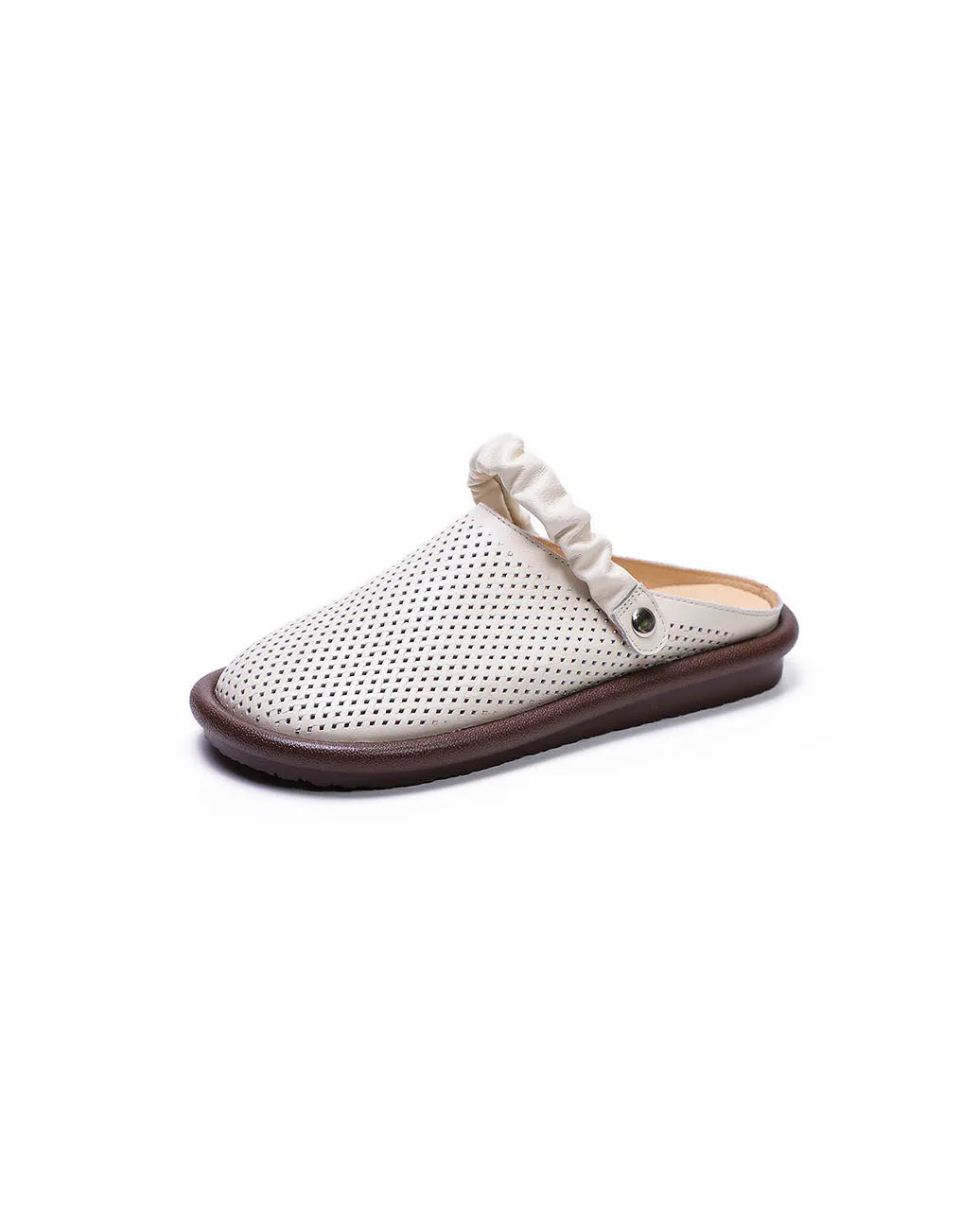 Wide Toe Box Comfortable Soft Leather Slipper