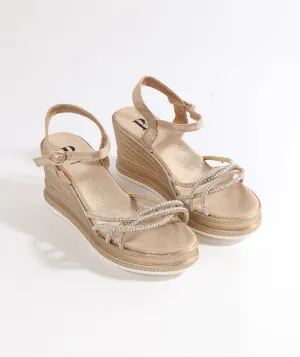 Women`s Pearl Summer Sandals - Gold